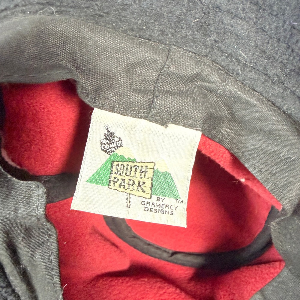 Vintage South Park Unisex S/M Bucket Hat 1998 Fleece Character Embroidery Black - Picture 4 of 8